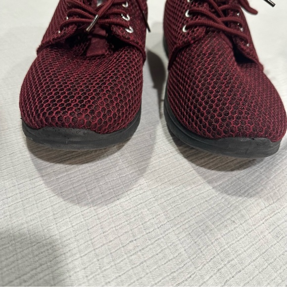Alpine Swiss Kilian Mesh Red Burgundy Trainer Sneakers • Men’s 7 / Women’s 9 - Picture 8 of 10
